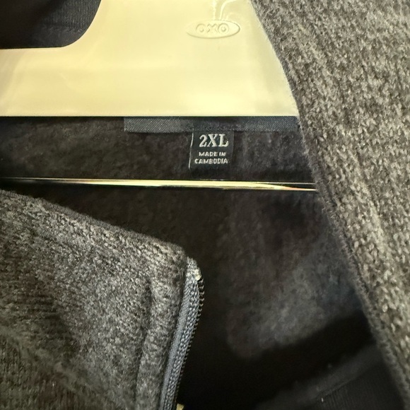 Men’s Full Zip Up Vest Orange Beach Alabama Blue Heather Gray XXL Gulf Shores - Picture 3 of 4